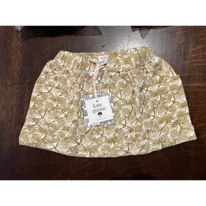 NWT Kate Quinn Quilted Pocket Skirt Evergreen Pinecone 3-6m